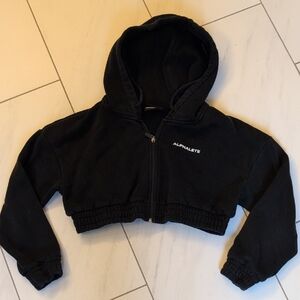 Alphalete Cropped Black Hoodie Small
